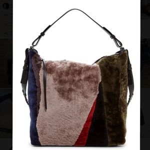 All Saints Kita Shearling North/South Tote
